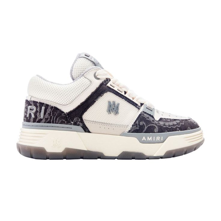 Amiri MA-1 Bandana Denim Sneakers (Black)