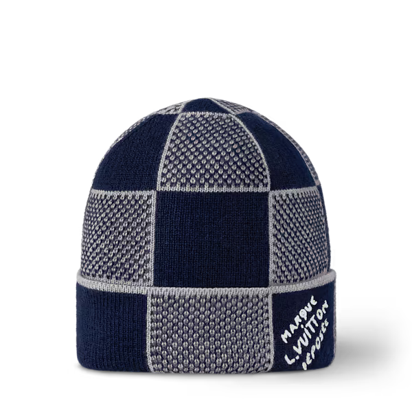 Lv Beanie (Navy Blue N' White)