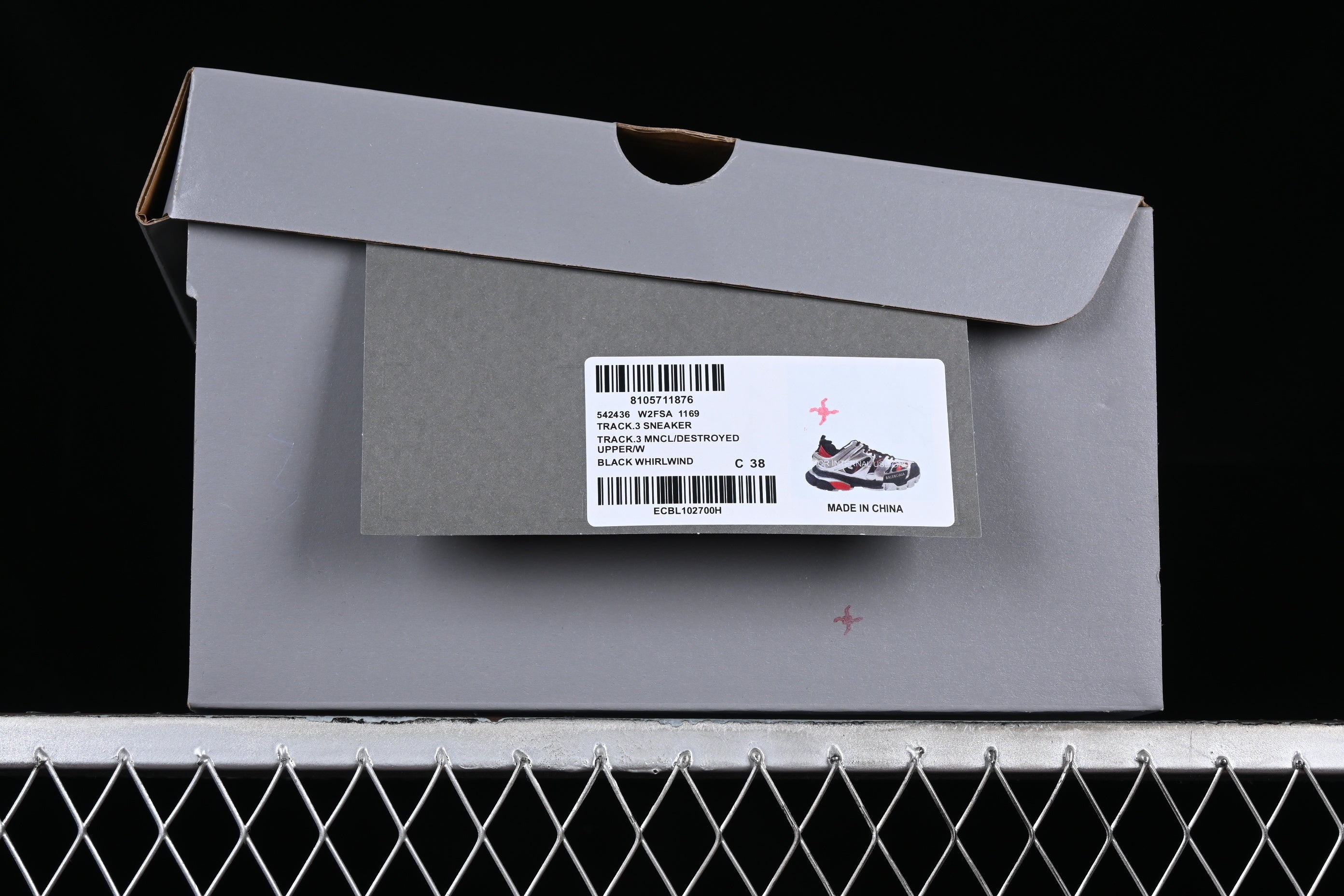 Balenciaga Track's (Silver N' Red)